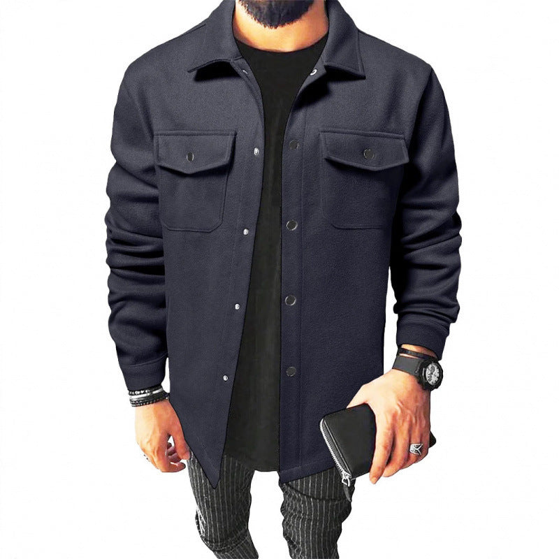 Herren stylische und warme Flanelljacke