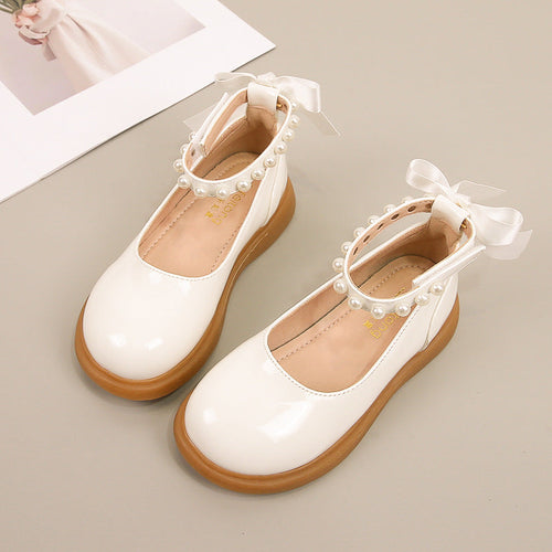 Mädchen Ballerina Schuhe mit Perlen- und Schleifendetail