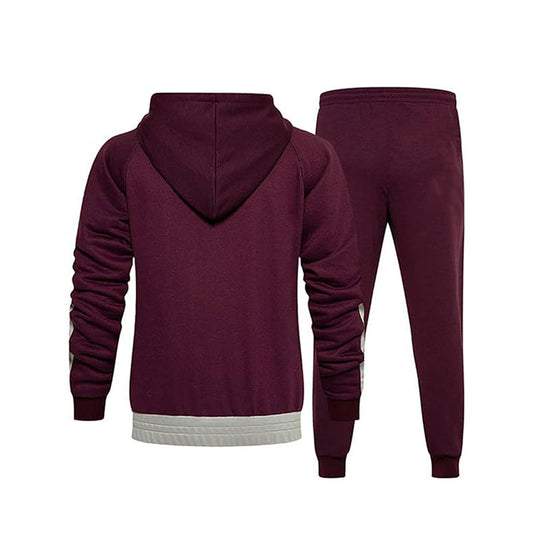 Herren Sportlicher Trainingsanzug mit kontrastreichem Design und elastischen Bündchen