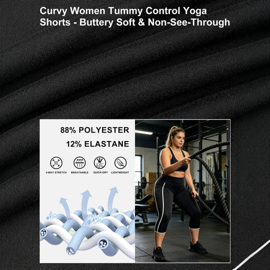 Damen Capri-Sportleggings mit hoher Taille, Bauchkontrolle und seitlicher Smartphone-Tasche Shopy Nory