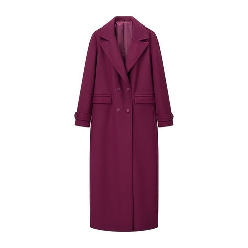 Damen Maxilanger zweireihiger Mantel mit Oversize-Revers und Ärmelriegeln Shop Nory