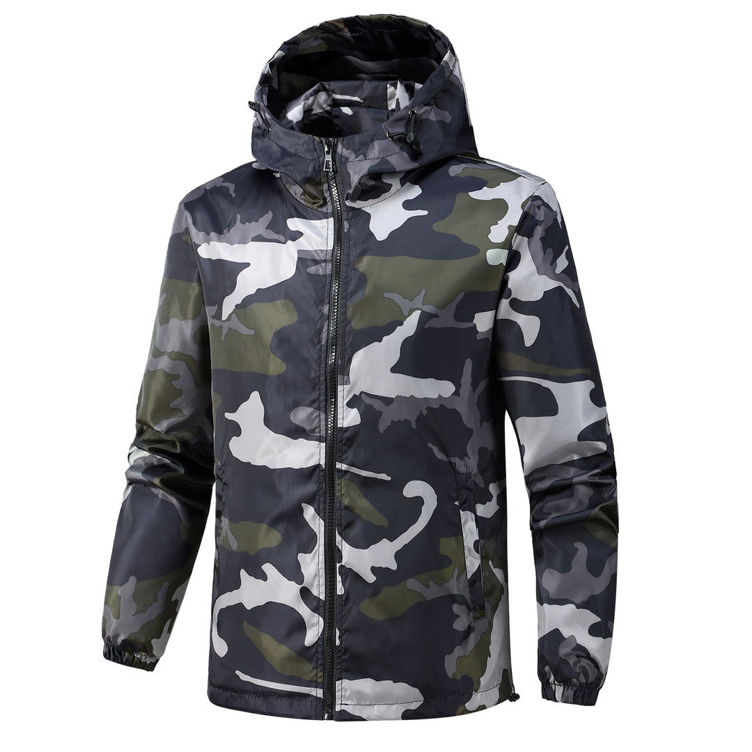 Herren Leichte Camouflage-Jacke mit Kapuze Shop Nory