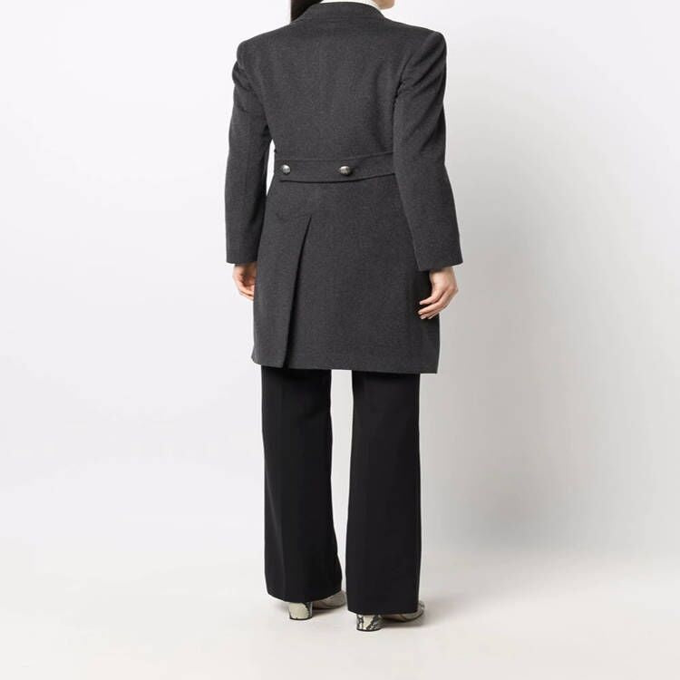 Damen Zweireihiger Wollmix-Mantel mit konischen Goldknöpfen und schlanker Passform Shop Nory