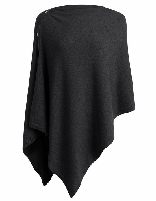 Damen vielseitiger Poncho aus hochwertiger Materialmischung