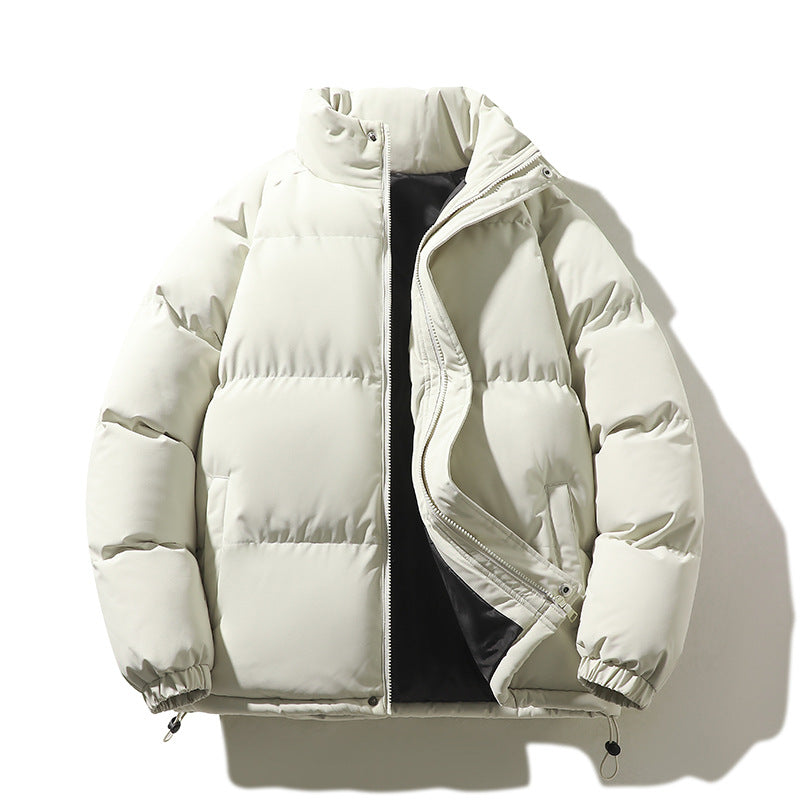 Unisex Wattierte Steppjacke aus Daunenimitat mit hohem Kragen und Kordelzug Shop Nory