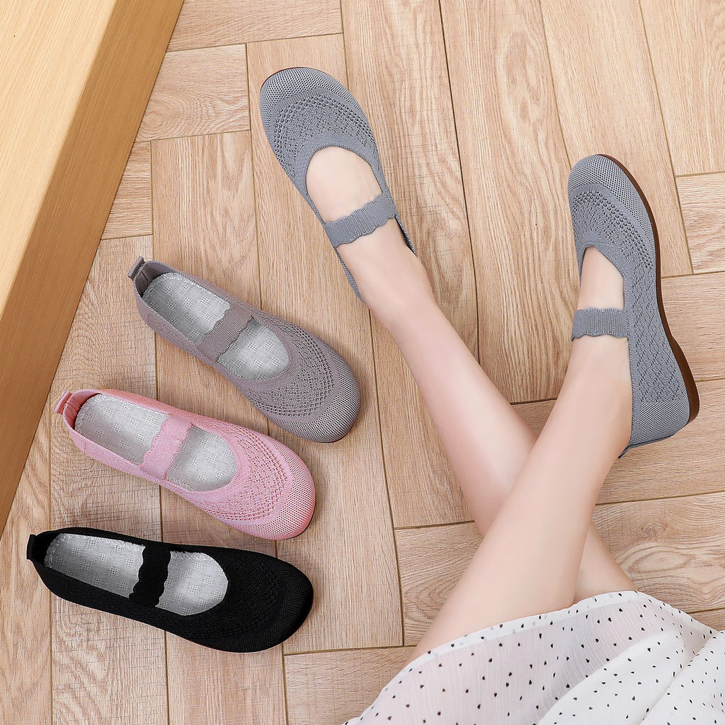 Damen Komfortable Slip-On Ballerinas