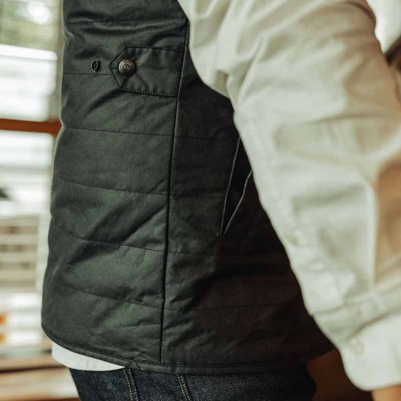 Herren Gepolsterte Steppweste mit Stehkragen und Zwei-Wege-Reißverschluss Shop Nory