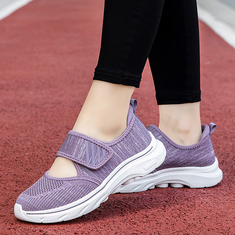 Damen Leichte Komfort-Sneaker mit Klettverschluss