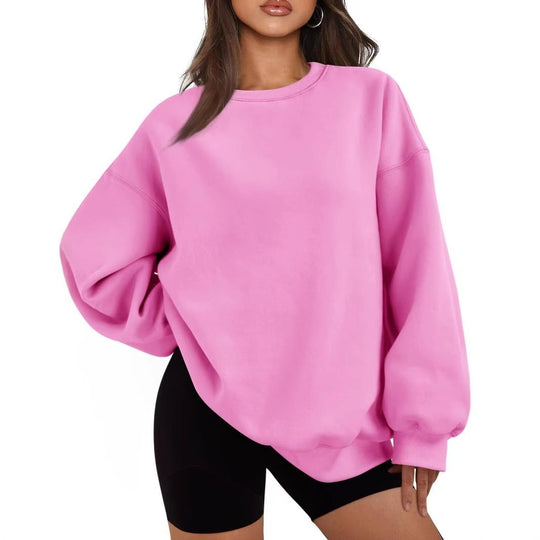 Damen Oversized Sweatshirt mit Rundhalsausschnitt, extraweichem French‑Terry und überschnittener Schulter Shop Nory