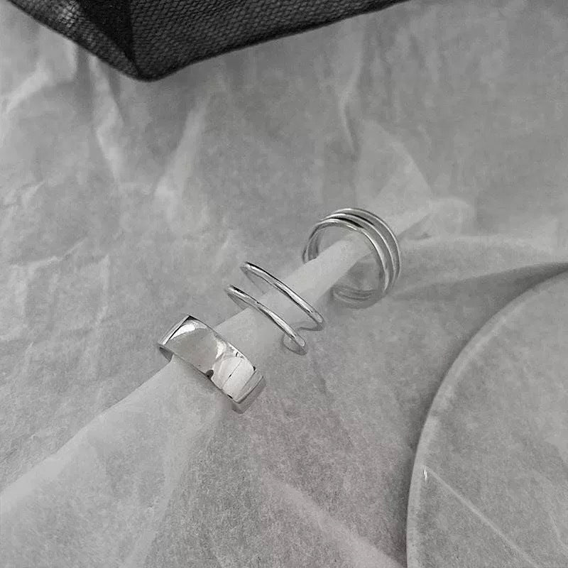 Damen Ring-Set mit minimalistischen Designs und elegantem Silber-Finish Shop Nory