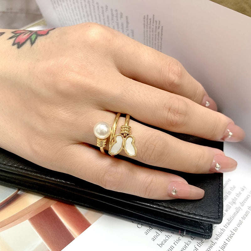 Damen Ring mit filigranem Schmetterlingsmotiv Shop Nory