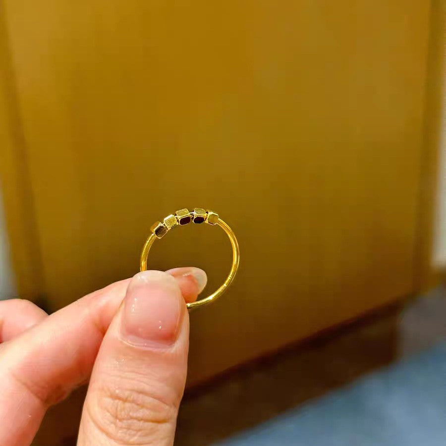 Damen Minimalistische Perlen Stapelring Shop Nory