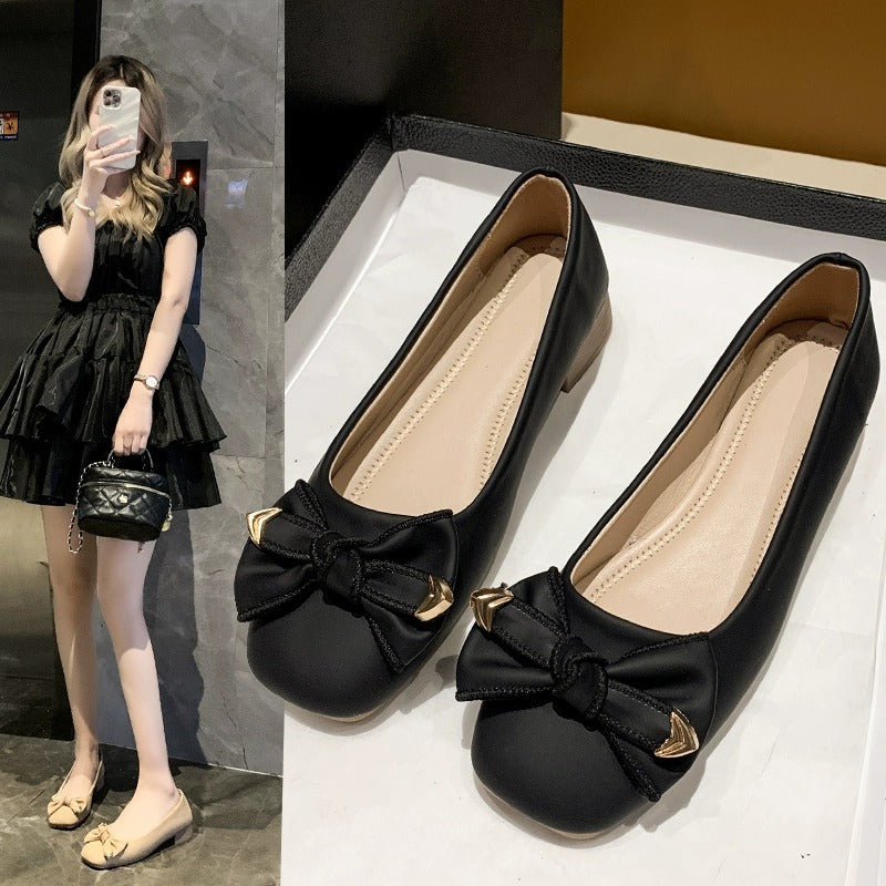 Damen Ballerinas mit elegantem Schleifen-Detail und weichem Fußbett