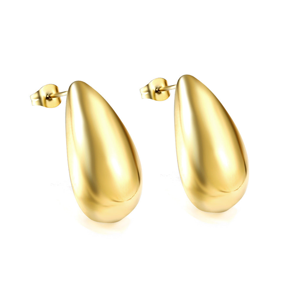 Damen Hängende Ohrstecker mit tropfenförmigem Design und polierter Oberfläche Shop Nory