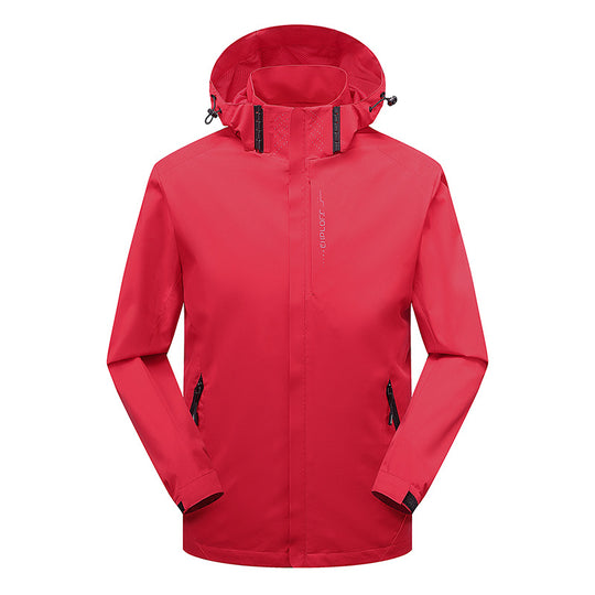 Herren leichter wasserdichter Softshell‑Hoodie mit Kapuze und Tarn‑Hex‑Alloverprint Shop Nory