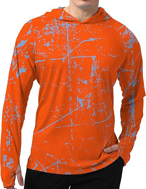 Herren Sportlicher Kapuzenpullover mit abstraktem Druck