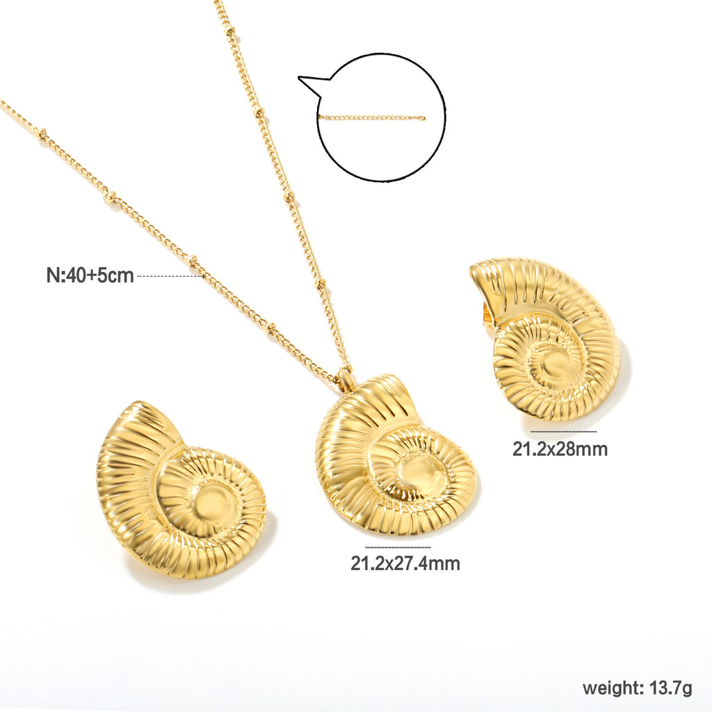Damen Schmuckset mit vierblättrigem Kleeblatt-Anhänger und passenden Ohrsteckern Shop Nory