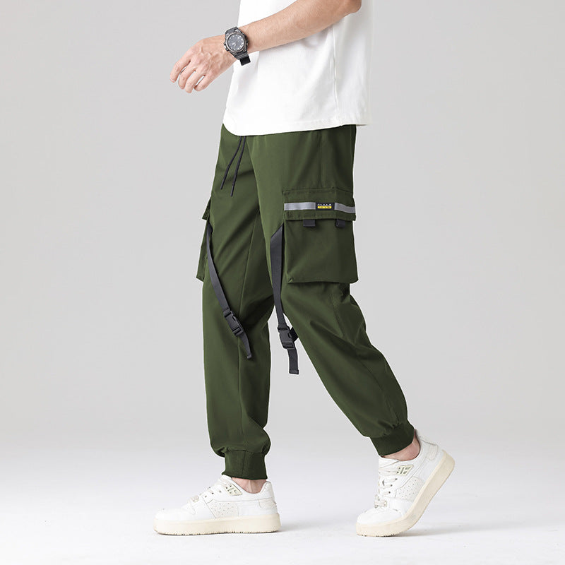 Herren Tech‑Utility Cargohose mit multifunktionalen Beintaschen, verstellbaren Gurtbändern & elastischen Bündchen Shop Nory