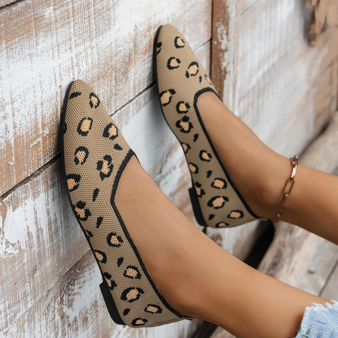 Damen spitze Ballerinas mit atmungsaktivem Obermaterial Shopnory