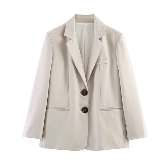 Damen Taillierter Blazer mit softem Revers und Leistentaschen Shop Nory