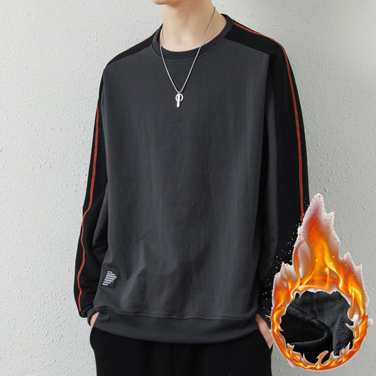 Herren Oversize-Sweatshirt mit kontrastierenden Ärmeln, Flachnaht-Details und Rippbündchen Shop Nory