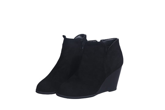 Damen knöchelhohe Keilabsatz‑Stiefelette mit seitlichem Reißverschluss Shop Nory
