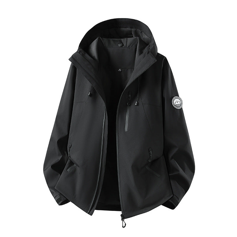 Herren Wasserdichte Softshell-Jacke mit Kapuze und atmungsaktiver Membran Shop Nory