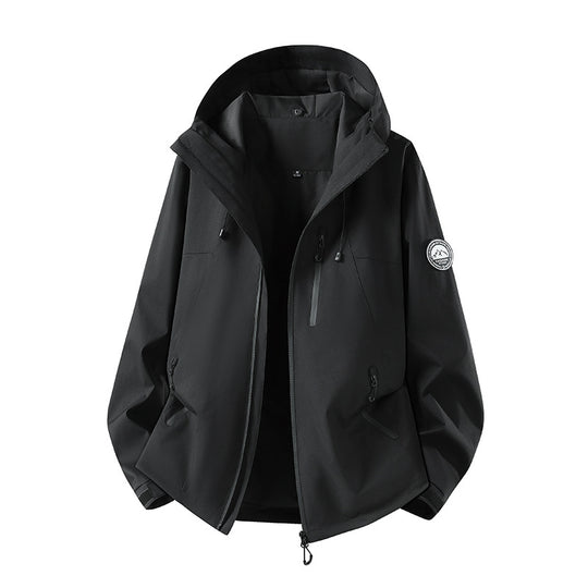 Herren Wasserdichte Softshell-Jacke mit Kapuze und atmungsaktiver Membran Shop Nory