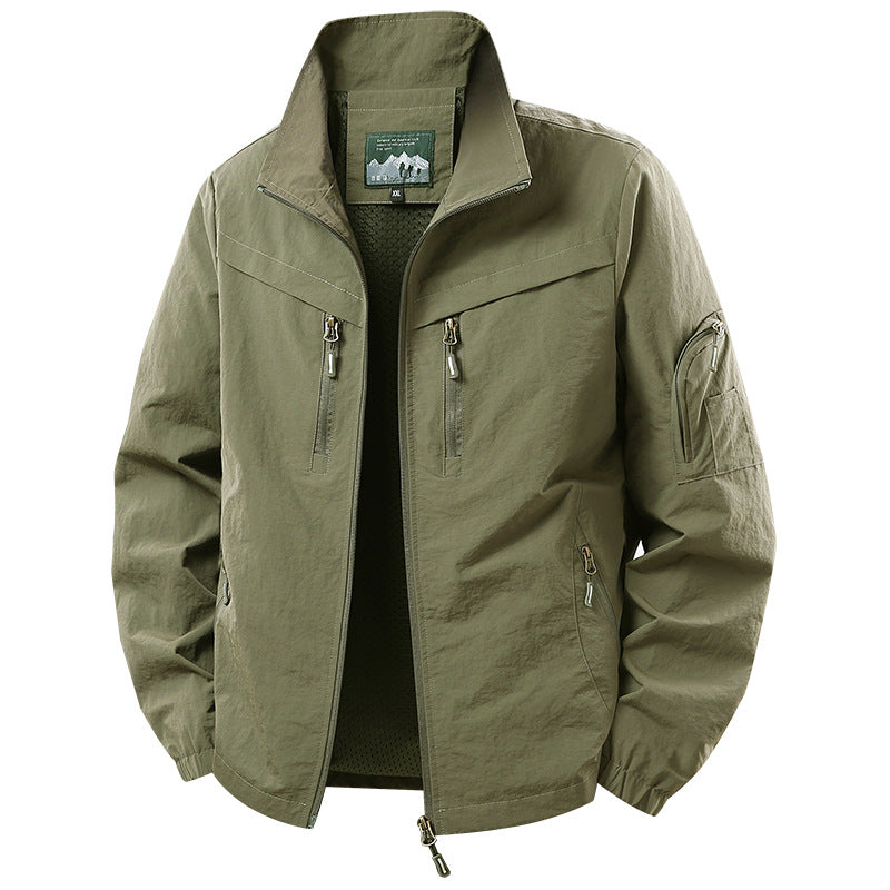 Herren Leichte Funktions‑Jacke mit Mesh‑Futter und Mehrfach‑Reißverschlusstaschen Shop Nory