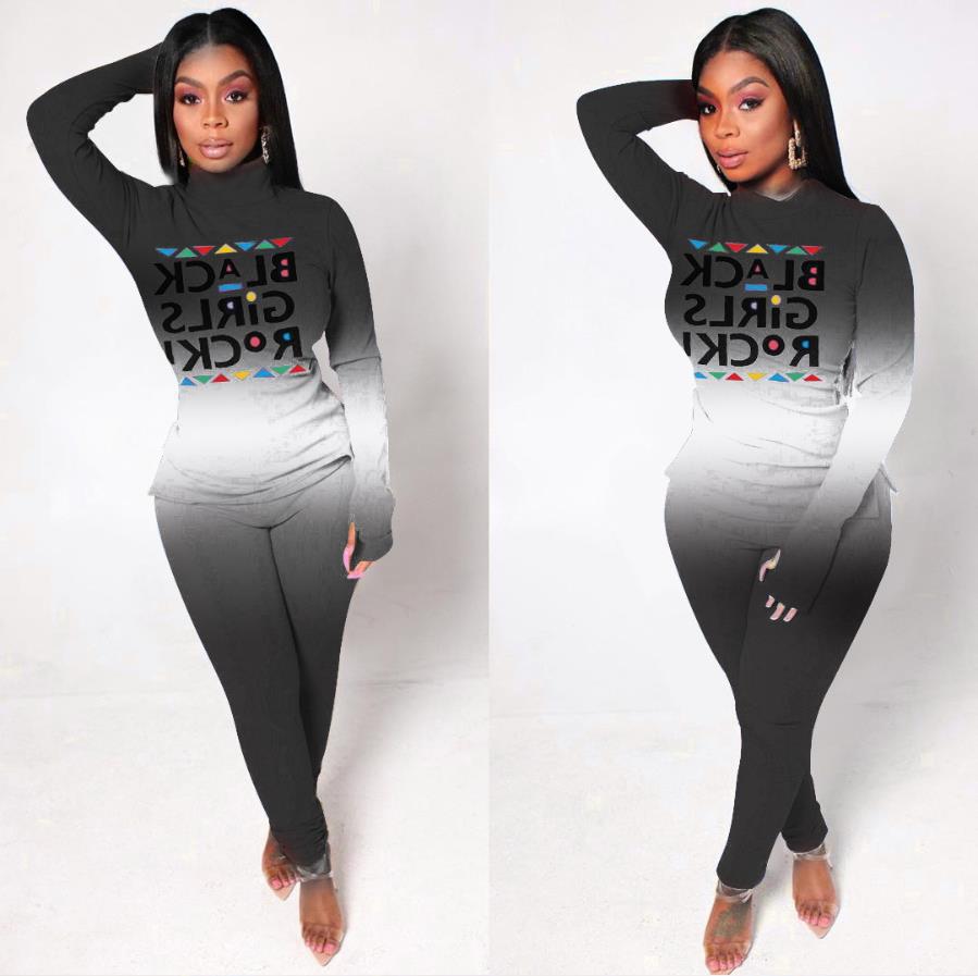 Damen Zweiteiliges Lounge-Set mit Statement-Print, Langarmshirt und Highwaist-Leggings Shop Nory