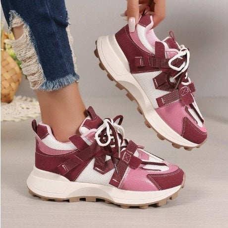 Damen Chunky-Plateau-Sneaker mit atmungsaktivem Mesh und montierten Riemen Shop Nory