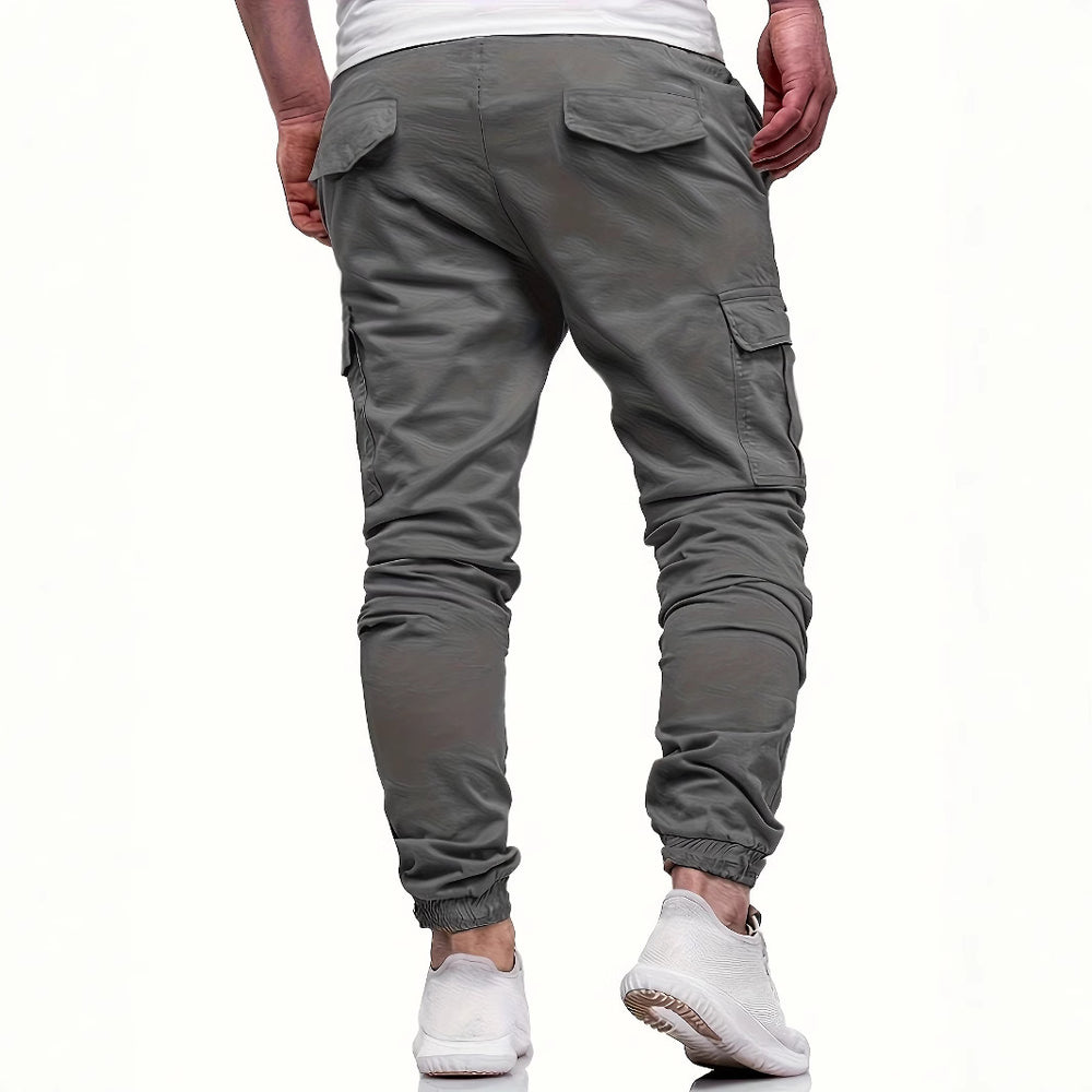 Herren Slim‑Tapered Utility‑Cargohose im Joggerstil mit Klapp- und Reißverschlusstaschen Shop Nory