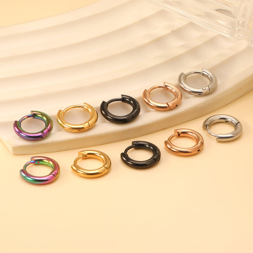 Damen Hängende Ohrringe aus hochwertigem Edelstahl mit rosé goldplattierter Oberfläche Shop Nory