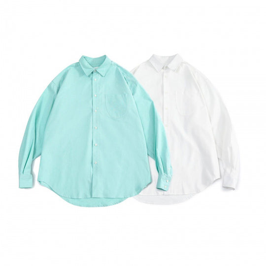 Unisex Oversize‑Hemd aus feinem Oxford‑Baumwollstoff mit Brusttasche und abgerundetem Saum Shop Nory