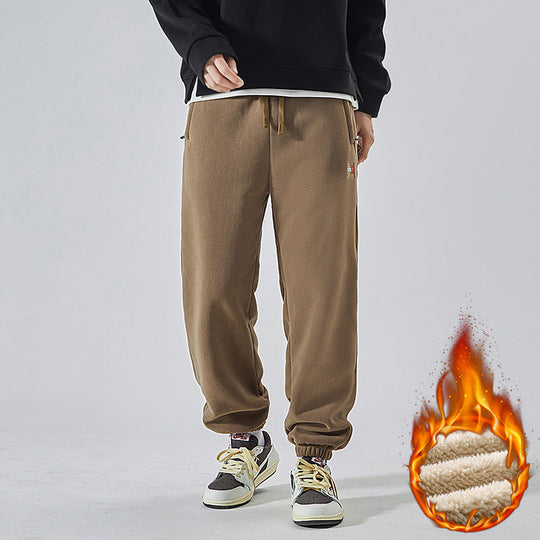 Herren Gefütterte Sweatpants mit Sherpa‑Innenfutter und elastischen Bündchen Shop Nory