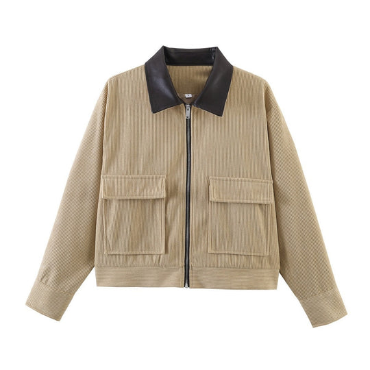 Damen Modische Jacke mit zwei aufgesetzten Taschen