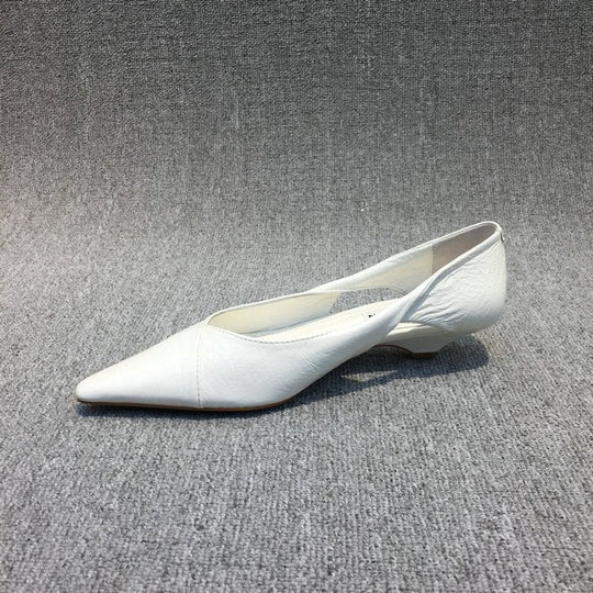 Damen Raffinierte Spitze Ballerinas mit Geschmeidiger Lederoberfläche