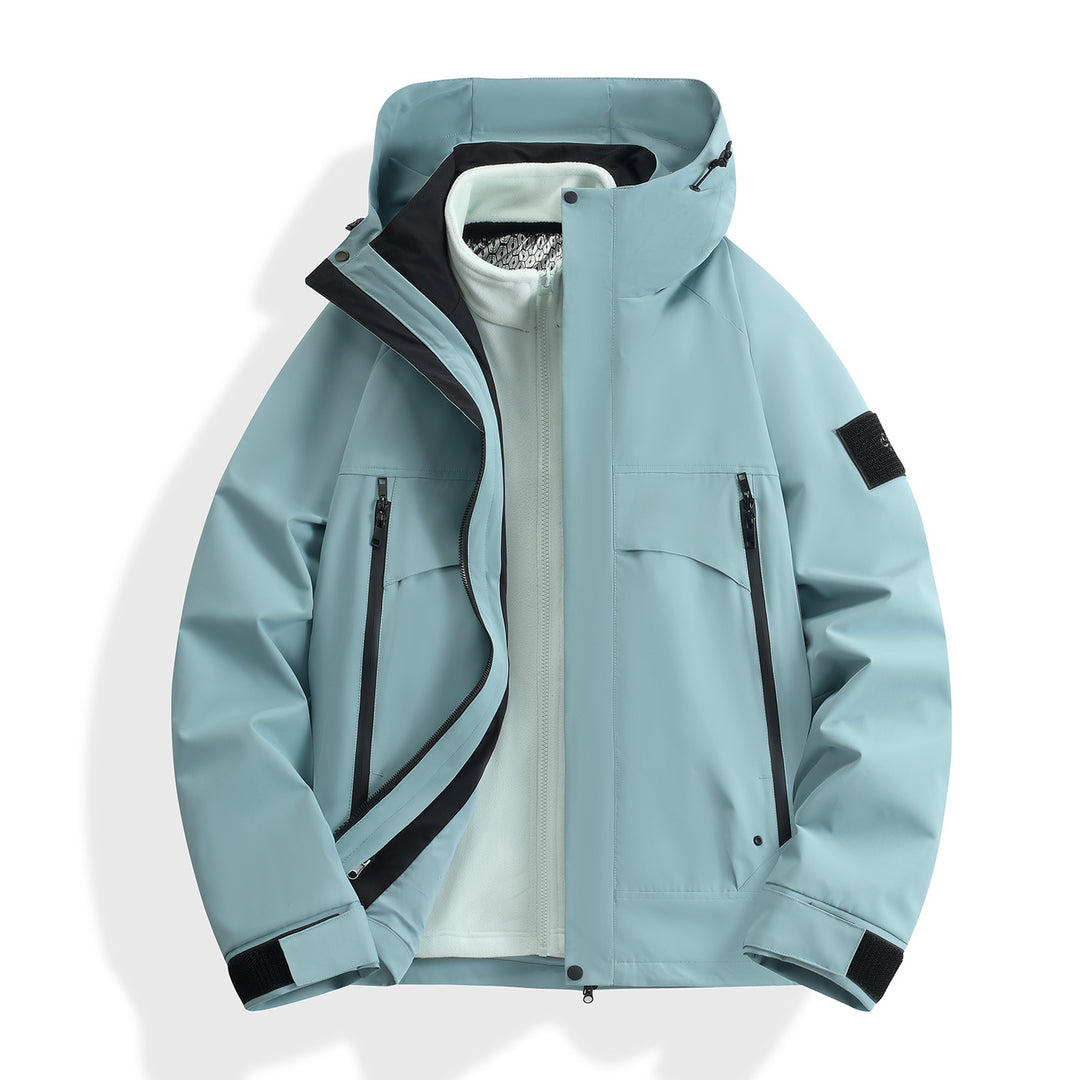 Damen wasserdichter modularer Parka mit abnehmbarer Fleece-Innenjacke und technischer Kapuze Shop Nory