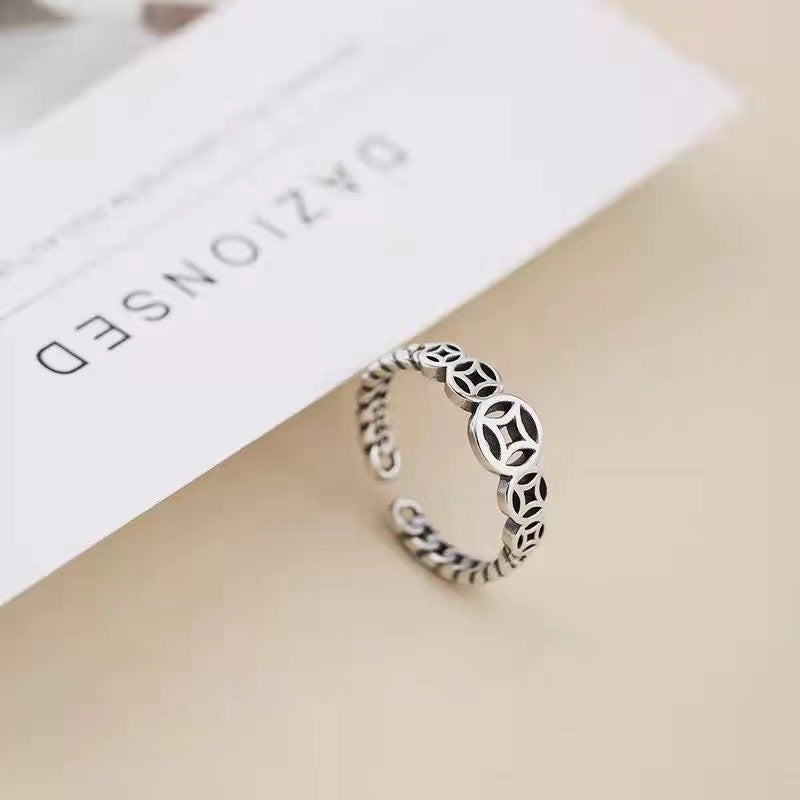 Damen Offener Ring mit kunstvoller Struktur Shop Nory