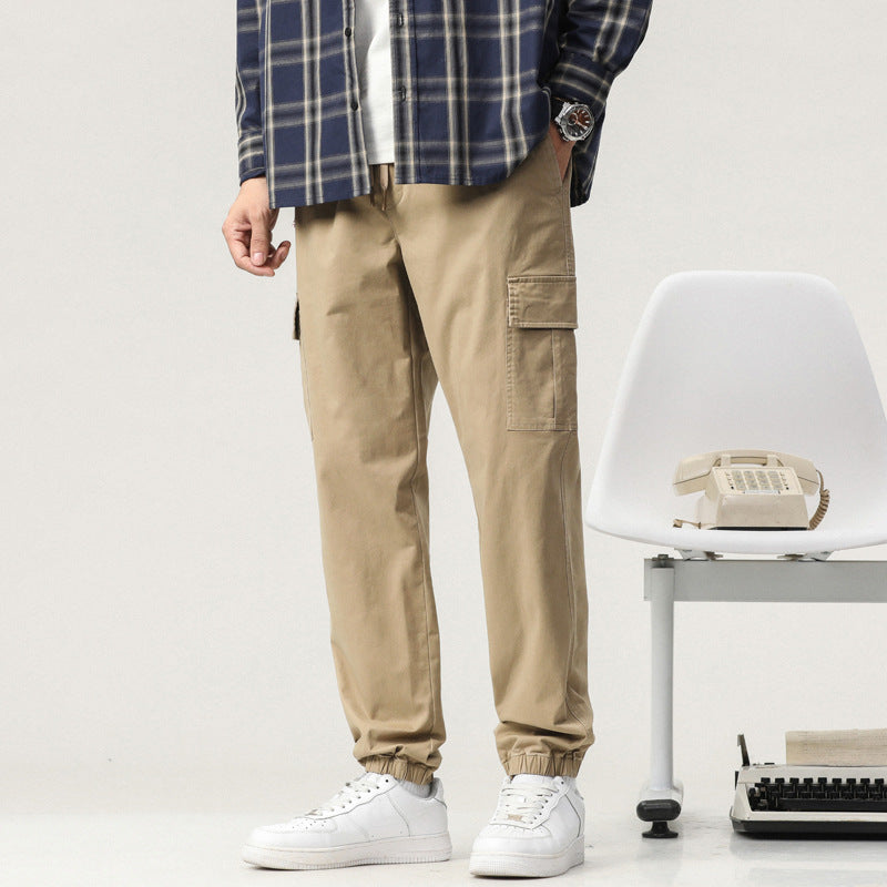 Herren Tapered Cargo-Joggerhose mit Tunnelzugbund, Klappentaschen und elastischem Knöchelabschluss Shop Nory