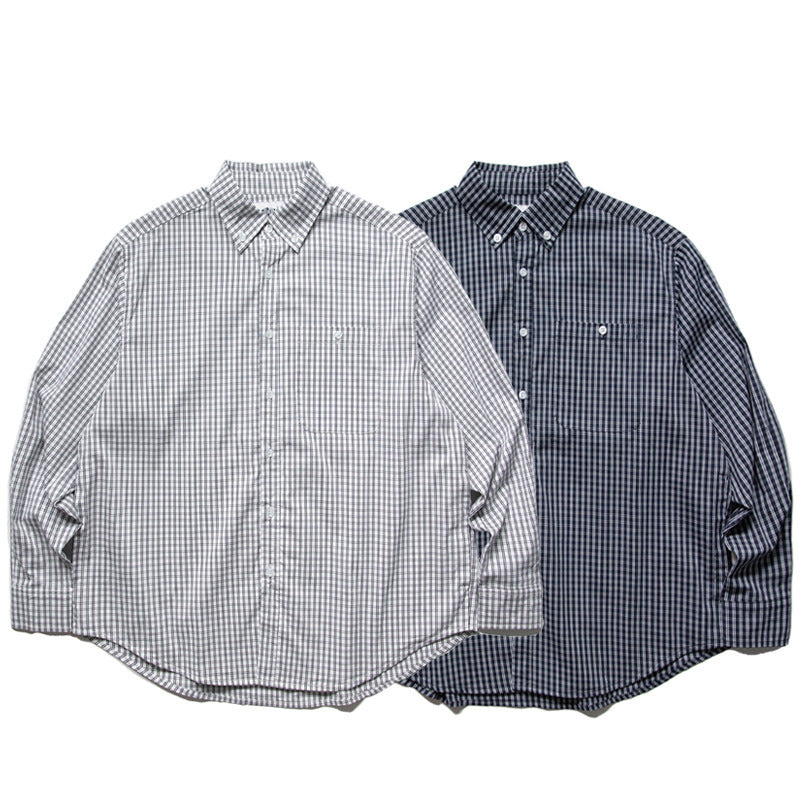 Herren Oversize-Kariertes Hemd im Boxy-Cut mit Button-Down-Kragen und gerundetem Saum Shop Nory