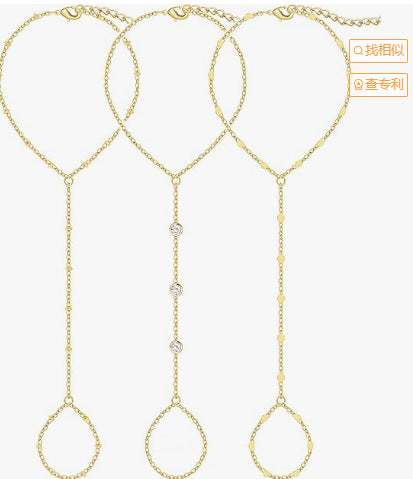 Damen Fußkettchen mit funkelnden Zirkonia-Details und zartem Design Shop Nory