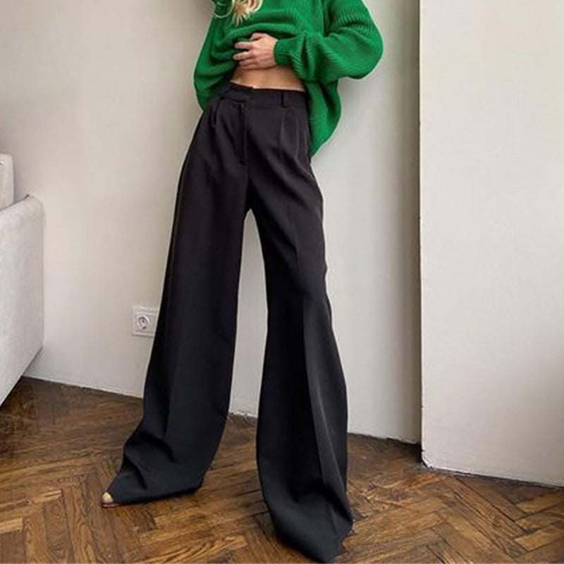 Damen Weite Palazzo-Hose mit eleganter Taillierung und modischem Schnitt