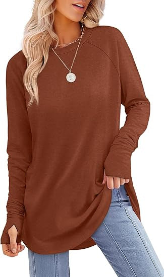 Damen lässiger Langarmshirt mit modernem Schnitt