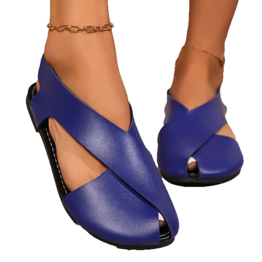 Damen Sling-Sandalen mit geschwungenem Design und bequemem Zehenbereich
