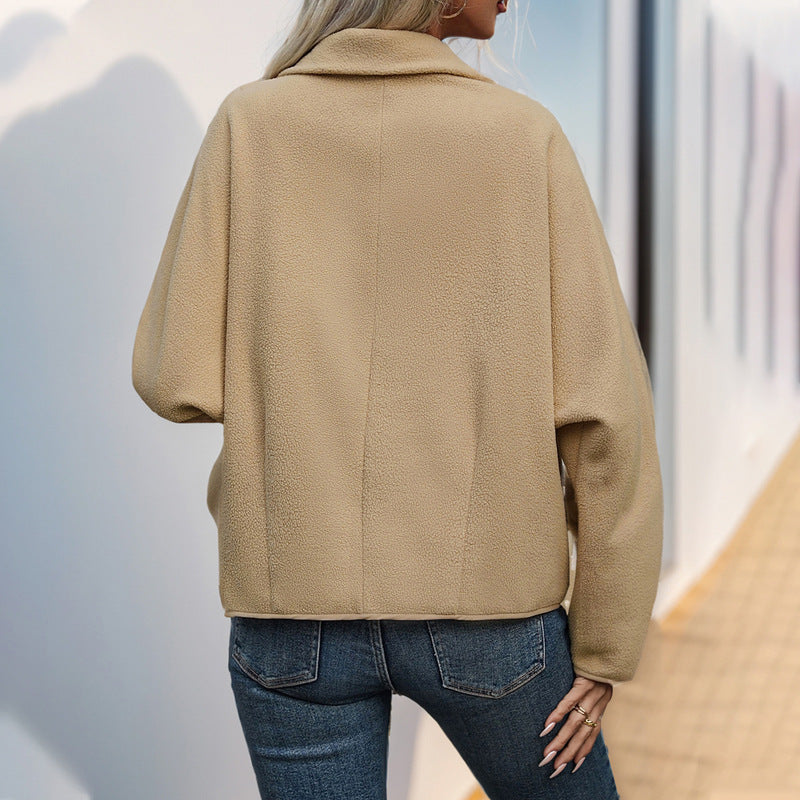 Damen Kurz geschnittene Teddy‑Fleece Jacke mit Knebelverschlüssen Shop Nory