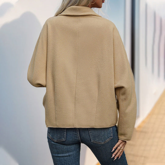 Damen Kurz geschnittene Teddy‑Fleece Jacke mit Knebelverschlüssen Shop Nory