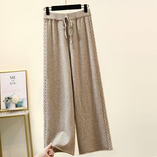 Damen Hochwertige weite Strickhose Shop Nory