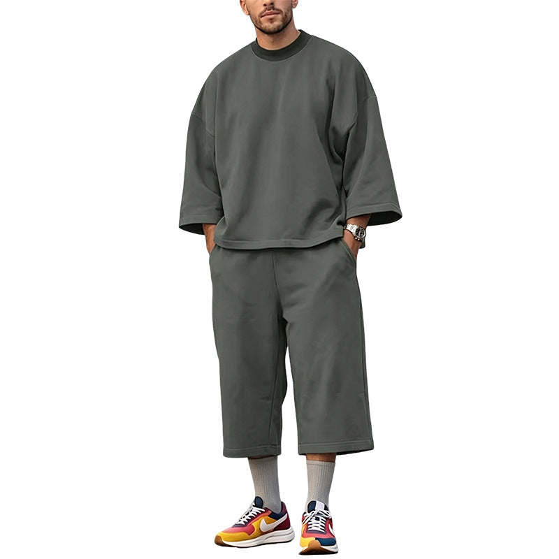 Damen Weiches Oversize-Lounge-Set mit weiten Fledermausärmeln und elastischer Bundhose Shop Nory