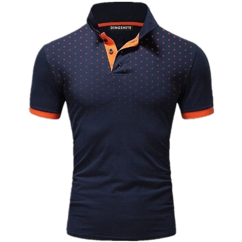 Herren Poloshirt mit modernen Punktdesign und atmungsaktiven Eigenschaften